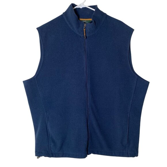 Woolrich Fleece Vest  Mens 2XL Zip-Up Navy Blue Outdoors Hiking Hunting - Picture 1 of 12